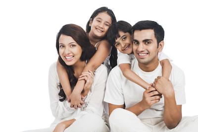 Family smiling after general dentistry in Bastrop, Tx