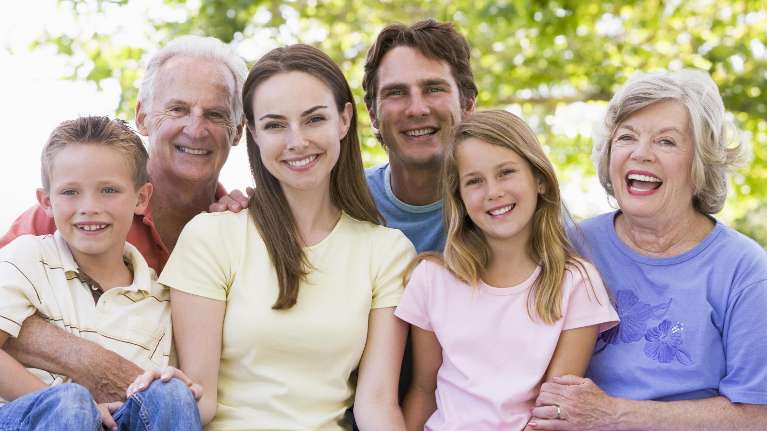 Family poses for a photo after visiting CS Family Dentistry in Bastrop, TX